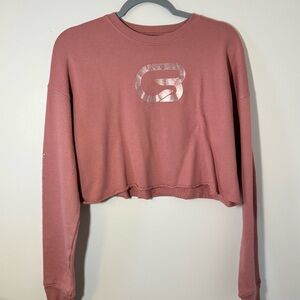 CycleBar Cropped Sweatshirt Crewneck Rose Gold